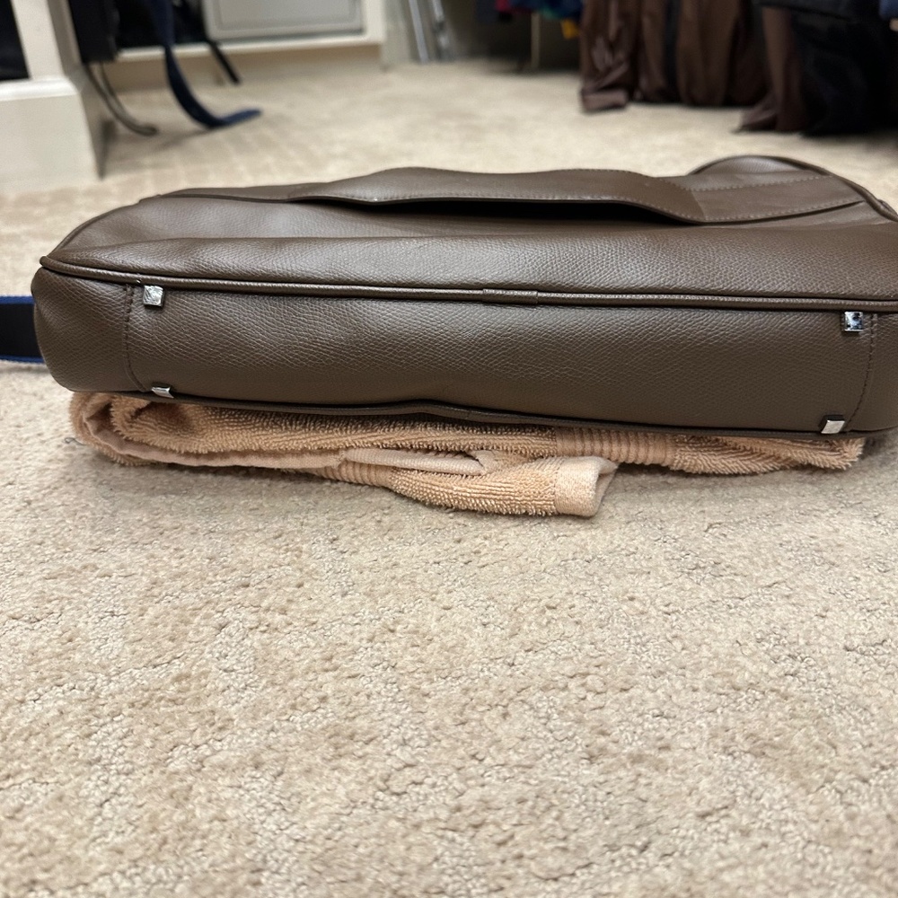 Furla Brown Leather soft side brief case/tote, Unisex - Picture 16 of 16